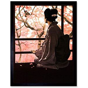 Wee Blue Coo Opera Madame Butterfly Japanese Art Print Framed Poster Wall Decor 12x16 inch Wee Blue Coo Opera Madame Butterfly Japanese Art Print Framed Poster Wall Decor 12x16 inch