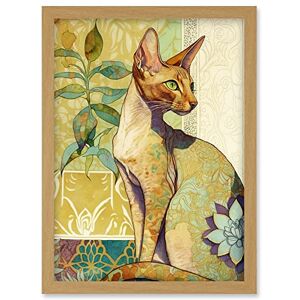 Artery8 - Shorthair Art Nouveau - Colourful - Wall Art Print Artery8 - Shorthair Art Nouveau - Colourful - Wall Art Print