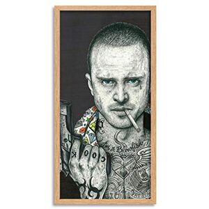 Wee Blue Coo Jesse Pinkman Tattoo Wayne Maguire Inked Ikons Long Panel Framed Wall Art Print Wee Blue Coo Jesse Pinkman Tattoo Wayne Maguire Inked Ikons Long Panel Framed Wall Art Print