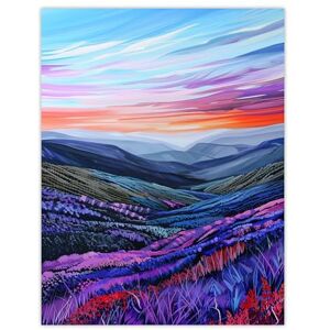 Artery8 Scottish Heather Fields Artwork Purple Hills Living Room Large Wall Art Poster Print Thick Paper 18X24 Inch Artery8 Scottish Heather Fields Artwork Purple Hills Living Room Large Wall Art Poster Print Thick Paper 18X24 Inch