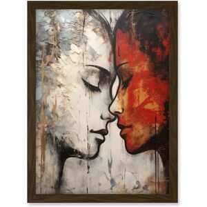 Artery8 Affection Thick Paint Oil Painting Red Bold Blue Gay Lovers Emotional Connection Women Love Lesbian Artwork Framed A3 Wall Art Print Artery8 Affection Thick Paint Oil Painting Red Bold Blue Gay Lovers Emotional Connection Women Love Lesbian Artwork Framed A3 Wall Art Print