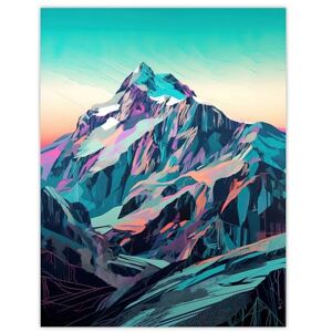 Wee Blue Coo Striking K2 Mountain Landscape Pastel Colour Artwork Turquoise Pink Orange Summit Snow Peak Large Wall Art Poster Print Thick Paper 18X24 Inch Wee Blue Coo Striking K2 Mountain Landscape Pastel Colour Artwork Turquoise Pink Orange Summit Snow Peak Large Wall Art Poster Print Thick Paper 18X24 Inch