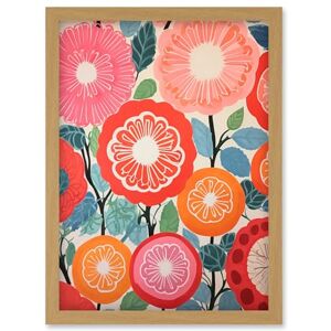 Artery8 Pomegranate Tree Flowers in Bloom Mediterranean Bright Floral Abstract Artwork Framed Wall Art Print A4 Artery8 Pomegranate Tree Flowers in Bloom Mediterranean Bright Floral Abstract Artwork Framed Wall Art Print A4