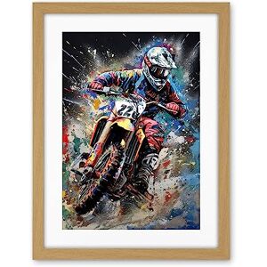 Artery8 Motocross Race Action Shot Extreme Sport Painting Artwork Framed Wall Art Print 18X24 Inch Artery8 Motocross Race Action Shot Extreme Sport Painting Artwork Framed Wall Art Print 18X24 Inch