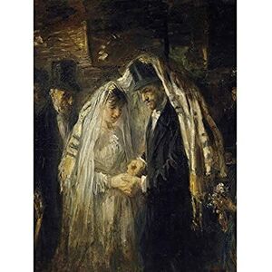 Artery8 Jozef Israels Jewish Wedding Celebration Painting Unframed Wall Art Print Poster Home Decor Premium Artery8 Jozef Israels Jewish Wedding Celebration Painting Unframed Wall Art Print Poster Home Decor Premium