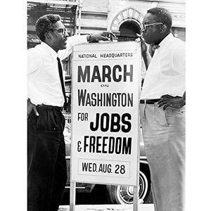 Wee Blue Coo Vintage B&W Freedom Jobs 130 Street March Washington Sign Art Print Poster Wall Decor 12X16 Inch Wee Blue Coo Vintage B&W Freedom Jobs 130 Street March Washington Sign Art Print Poster Wall Decor 12X16 Inch