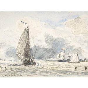 Artery8 Jongkind Dutch Fishing Boats Verso Sketches Drawing Large Wall Art Poster Print Thick Paper 18X24 Inch Artery8 Jongkind Dutch Fishing Boats Verso Sketches Drawing Large Wall Art Poster Print Thick Paper 18X24 Inch