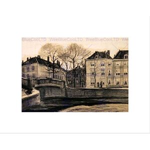 Wee Blue Coo Van Gogh Bridge Houses On Corner Prinsessegracht 1882 Art Wall Art Print Wee Blue Coo Van Gogh Bridge Houses On Corner Prinsessegracht 1882 Art Wall Art Print