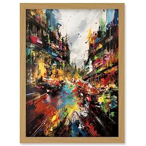 Artery8 City Life Traffic Grey Abstract Action Cityscape Artwork Framed Wall Art Print A4 Artery8 City Life Traffic Grey Abstract Action Cityscape Artwork Framed Wall Art Print A4