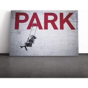 Big Box Art Canvas Print Banksy Girl os Swing Park Graffiti Wall Art Mounted & Stretched Box Frame Picture Home Decor for Kitchen, Living Room, Bedroom, Hallway, Multi-Colour, 24x16 Inch Big Box Art Canvas Print Banksy Girl os Swing Park Graffiti Wall Art Mounted & Stretched Box Frame Picture Home Decor for Kitchen, Living Room, Bedroom, Hallway, Multi-Colour, 24x16 Inch