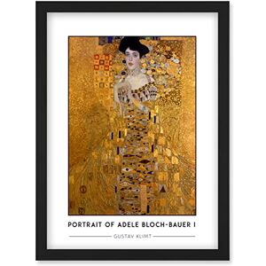 Wee Blue Coo Gustav Klimt Portrait Of Adele Bloch-Bauer I The Lady in Gold Painting Artwork Framed Wall Art Print A4 Wee Blue Coo Gustav Klimt Portrait Of Adele Bloch-Bauer I The Lady in Gold Painting Artwork Framed Wall Art Print A4