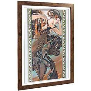 Big Box Art Framed Print of Alphonse Mucha Piece (4) Design Wall Art Picture Home Decor for Kitchen, Living, Dining Room, Bedroom, Hallway, Office, Walnut, A2 / 24.5x18 Inch / 62x45cm Big Box Art Framed Print of Alphonse Mucha Piece (4) Design Wall Art Picture Home Decor for Kitchen, Living, Dining Room, Bedroom, Hallway, Office, Walnut, A2 / 24.5x18 Inch / 62x45cm