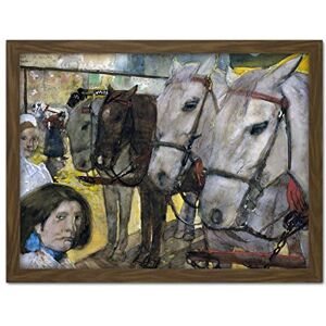 Artery8 Breitner Tram Horses On The Dam Amsterdam Painting Artwork Framed Wall Art Print 18X24 Inch Artery8 Breitner Tram Horses On The Dam Amsterdam Painting Artwork Framed Wall Art Print 18X24 Inch