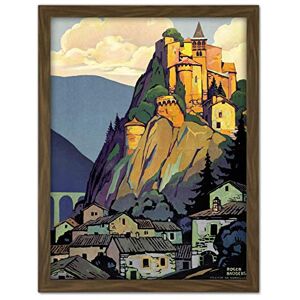 Fine Art Prints Broders St Etienne Cornillon Castle Travel Advert Large Framed Art Print Poster Wall Decor 18x24 in Fine Art Prints Broders St Etienne Cornillon Castle Travel Advert Large Framed Art Print Poster Wall Decor 18x24 in