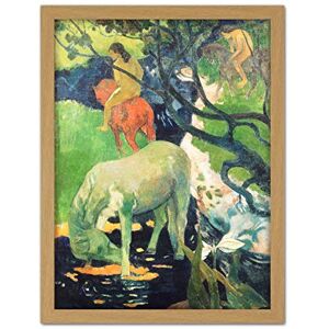 Fine Art Prints Paul Gauguin The White Horse Large Framed Art Print Poster Wall Decor 18x24 Fine Art Prints Paul Gauguin The White Horse Large Framed Art Print Poster Wall Decor 18x24