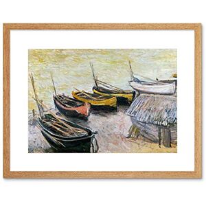 Wee Blue Coo Painting Monet Boats Beach Old Master Framed Wall Art Print Wee Blue Coo Painting Monet Boats Beach Old Master Framed Wall Art Print