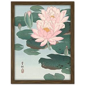 Artery8 Ohara Koson Flowering Water Lily Painting Artwork Framed Wall Art Print 18X24 Inch Artery8 Ohara Koson Flowering Water Lily Painting Artwork Framed Wall Art Print 18X24 Inch