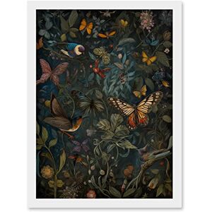 Artery8 William Morris Style Plants Birds and Butterflies Artwork Framed A3 Wall Art Print Artery8 William Morris Style Plants Birds and Butterflies Artwork Framed A3 Wall Art Print
