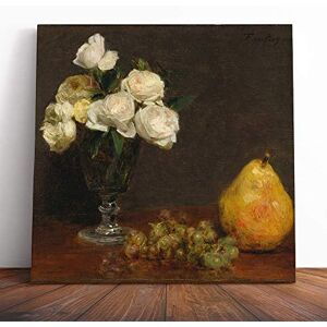 Big Box Art Canvas Print Wall Art Henri Fantin-Latour Still Life Fruit with Flowers (3) Mounted & Stretched Box Frame Picture Home Decor for Kitchen, Living Room, Bedroom, Multi-Colour, 14x14 Inch Big Box Art Canvas Print Wall Art Henri Fantin-Latour Still Life Fruit with Flowers (3) Mounted & Stretched Box Frame Picture Home Decor for Kitchen, Living Room, Bedroom, Multi-Colour, 14x14 Inch