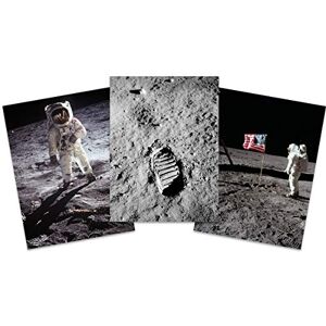 Fine Art Prints Apollo 11 Astronaut Aldrin Armstrong 50th Anniversary Moon Landing Wall Art Print Large Poster Home Decor Premium Pack of 3 18X24 inch Fine Art Prints Apollo 11 Astronaut Aldrin Armstrong 50th Anniversary Moon Landing Wall Art Print Large Poster Home Decor Premium Pack of 3 18X24 inch