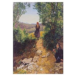 Wee Blue Coo Painting Landscape Waldmuller The Expected Woman Wall Art Print Wee Blue Coo Painting Landscape Waldmuller The Expected Woman Wall Art Print
