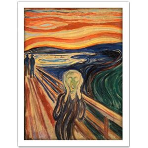 Wee Blue Coo Edvard Munch Scream Artwork Framed Wall Art Print 18X24 Inch Wee Blue Coo Edvard Munch Scream Artwork Framed Wall Art Print 18X24 Inch