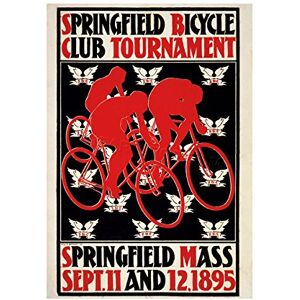 Wee Blue Coo Sport Ad Race Springfield Bicycle Badge Retro Vintage Wall Art Print Wee Blue Coo Sport Ad Race Springfield Bicycle Badge Retro Vintage Wall Art Print