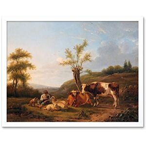 Artery8 Stokvisch Landscape Cattle Near Darthuizen Painting Art Print Framed Poster Wall Decor 12x16 inch Artery8 Stokvisch Landscape Cattle Near Darthuizen Painting Art Print Framed Poster Wall Decor 12x16 inch