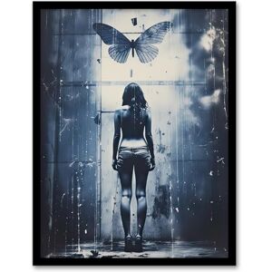 Artery8 Butterfly Effect Conceptual Woman Portrait Artwork Framed Wall Art Print A4 Artery8 Butterfly Effect Conceptual Woman Portrait Artwork Framed Wall Art Print A4
