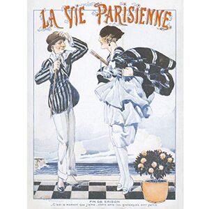 Artery8 La Vie Parisienne End of Season Couple Magazine Cover Premium Wall Art Canvas Print 18X24 Inch Artery8 La Vie Parisienne End of Season Couple Magazine Cover Premium Wall Art Canvas Print 18X24 Inch