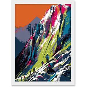 Artery8 Hikers on Helvellyn Mountain Ridge Landscape Artwork Framed A3 Wall Art Print Artery8 Hikers on Helvellyn Mountain Ridge Landscape Artwork Framed A3 Wall Art Print