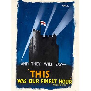 Fine Art Prints Keely War WWII UK Finest Hour Castle Flag Advert Large Wall Art Poster Print Thick Paper 18X24 Inch Fine Art Prints Keely War WWII UK Finest Hour Castle Flag Advert Large Wall Art Poster Print Thick Paper 18X24 Inch