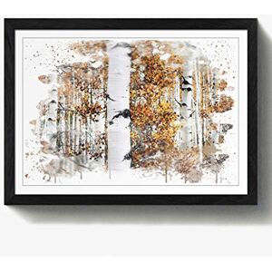 Arty Pie Framed Print Black A2 (24.5x18 Inch) Autumn Landscape Aspen Forest WOD V3, Wood, Multi-Colour, 60 x 42 x 2 cm Arty Pie Framed Print Black A2 (24.5x18 Inch) Autumn Landscape Aspen Forest WOD V3, Wood, Multi-Colour, 60 x 42 x 2 cm