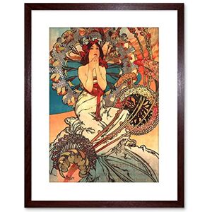 Wee Blue Coo Mucha Nouveau Woman Spring Flora Picture Photo Framed Wall Art Print Wee Blue Coo Mucha Nouveau Woman Spring Flora Picture Photo Framed Wall Art Print