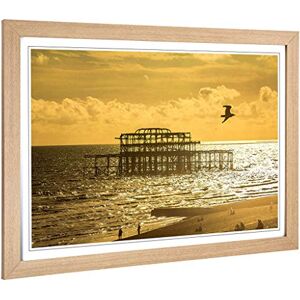 Big Box Art Framed Print of Brighton West Pier Beach Seascape Sunset Design Wall Art Picture Home Decor for Kitchen, Living Room, Bedroom, Hallway, Oak, A2 / 24.5x18 Inch / 62x45cm Big Box Art Framed Print of Brighton West Pier Beach Seascape Sunset Design Wall Art Picture Home Decor for Kitchen, Living Room, Bedroom, Hallway, Oak, A2 / 24.5x18 Inch / 62x45cm
