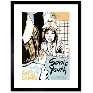 Wee Blue Coo Music Concert Advert Sonic Youth Cat's Cradle USA Framed Wall Art Print Wee Blue Coo Music Concert Advert Sonic Youth Cat's Cradle USA Framed Wall Art Print
