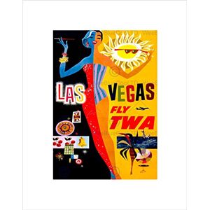 Wee Blue Coo Travel TWA Airline Las Vegas Nevada Gambling Glamour Vintage Art Wall Art Print Wee Blue Coo Travel TWA Airline Las Vegas Nevada Gambling Glamour Vintage Art Wall Art Print