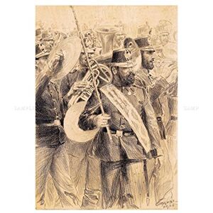 Wee Blue Coo Painting Drawing Gause Music Master Imperial Infantry Wall Art Print Wee Blue Coo Painting Drawing Gause Music Master Imperial Infantry Wall Art Print