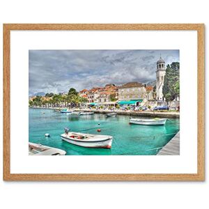 Wee Blue Coo Cavtat Croatia Harbour Boat Art Framed Wall Art Print Wee Blue Coo Cavtat Croatia Harbour Boat Art Framed Wall Art Print