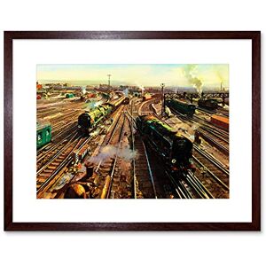 Wee Blue Coo Painting Industrial Landscape Clapham Junction Station UK Framed Wall Art Print Wee Blue Coo Painting Industrial Landscape Clapham Junction Station UK Framed Wall Art Print