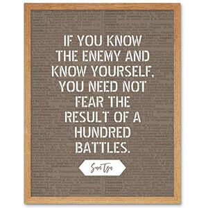 Artery8 Dictionary Inspiring Quote Sun Tzu Know Yourself Need Not Fear Result Art Print Framed Poster Wall Decor 12x16 inch Artery8 Dictionary Inspiring Quote Sun Tzu Know Yourself Need Not Fear Result Art Print Framed Poster Wall Decor 12x16 inch