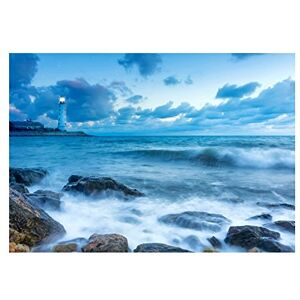 Wee Blue Coo Photo Seascape Lighthouse Stormy Weather Waves Wall Art Print Wee Blue Coo Photo Seascape Lighthouse Stormy Weather Waves Wall Art Print