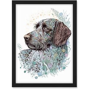 Artery8 German Wirehead Pointer Dog Nature Spirit Animal Modern Multicoloured Illustration Artwork Framed A3 Wall Art Print Artery8 German Wirehead Pointer Dog Nature Spirit Animal Modern Multicoloured Illustration Artwork Framed A3 Wall Art Print