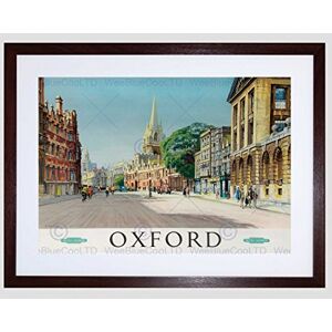 Wee Blue Coo Travel Oxford England British Railways Street Cathedral Framed Wall Art Print Wee Blue Coo Travel Oxford England British Railways Street Cathedral Framed Wall Art Print