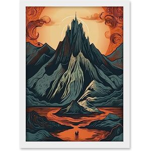 Artery8 Erebor The Lonely Mountain Landscape Illustration Artwork Framed A3 Wall Art Print Artery8 Erebor The Lonely Mountain Landscape Illustration Artwork Framed A3 Wall Art Print