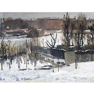Artery8 Breitner View Oosterpark Amsterdam Snow Painting Premium Wall Art Canvas Print 18X24 Inch Artery8 Breitner View Oosterpark Amsterdam Snow Painting Premium Wall Art Canvas Print 18X24 Inch