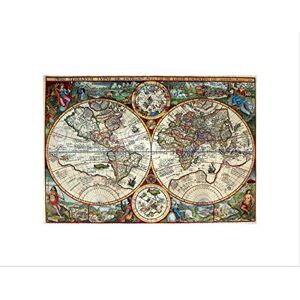 Wee Blue Coo Map Antique Globe Hemisphere Ornate Decorative Wall Art Print Wee Blue Coo Map Antique Globe Hemisphere Ornate Decorative Wall Art Print