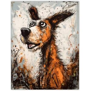 Artery8 The Master Calls Artwork Fun Dog Painting By Tom Jones Large Wall Art Poster Print Thick Paper 18X24 Inch Artery8 The Master Calls Artwork Fun Dog Painting By Tom Jones Large Wall Art Poster Print Thick Paper 18X24 Inch