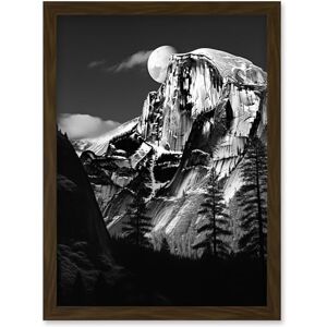 Artery8 Moonrise Behind Half Dome High Contrast Black White Photograph Yosemite National Park Full Moon and Mountain Forest Landscape Artwork Framed Wall Art Print A4 Artery8 Moonrise Behind Half Dome High Contrast Black White Photograph Yosemite National Park Full Moon and Mountain Forest Landscape Artwork Framed Wall Art Print A4