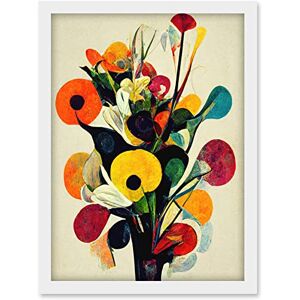 Doppelganger33 LTD Abstract Kandinsky Inspired Multicolour Flower Bouquet In Vase Artwork Framed A3 Wall Art Print Doppelganger33 LTD Abstract Kandinsky Inspired Multicolour Flower Bouquet In Vase Artwork Framed A3 Wall Art Print